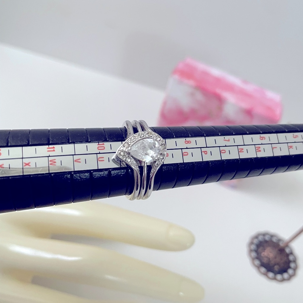 2pcs Elegant Silver Women's Ring 9 - image 6